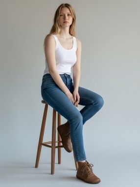 Women's Brown Lace-Up Genuine Handmade Leather Casual Boots